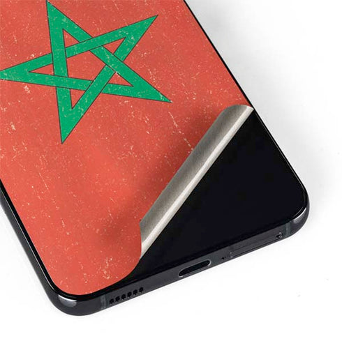 Morocco Flag Distressed Galaxy S22 Skin