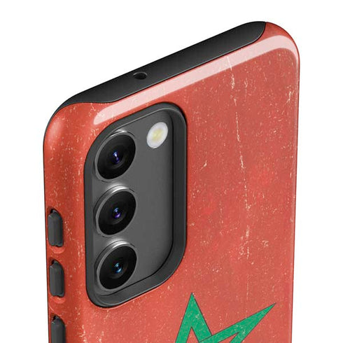 Morocco Flag Distressed Galaxy S23 Pro Case