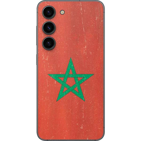 Morocco Flag Distressed Galaxy S23 Skin