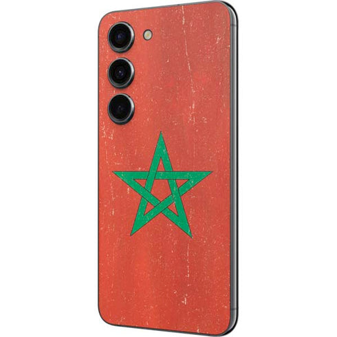 Morocco Flag Distressed Galaxy S23 Skin
