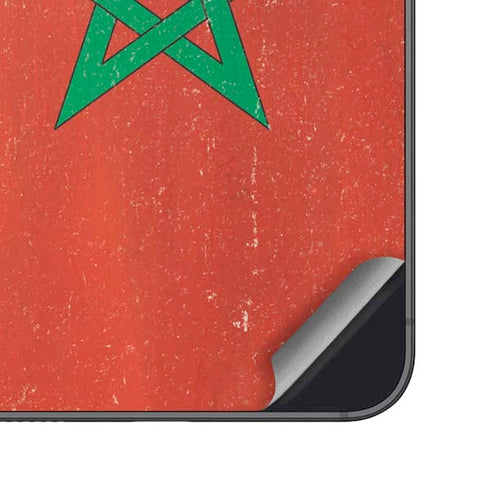 Morocco Flag Distressed Galaxy S23 Skin