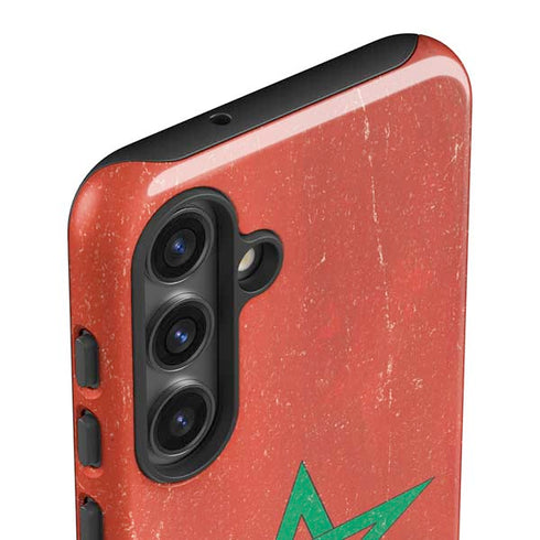 Morocco Flag Distressed Galaxy S24 Plus Impact Case
