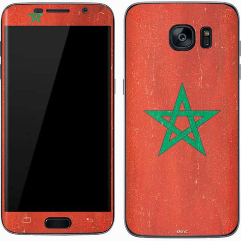 Morocco Flag Distressed Galaxy S7 Skin