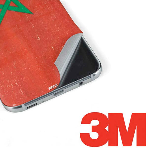 Morocco Flag Distressed Galaxy S8 Skin