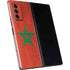 Morocco Flag Distressed Galaxy Z Fold2 5G Skin