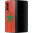 Morocco Flag Distressed Galaxy Z Fold3 5G Skin