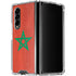 Morocco Flag Distressed Galaxy Z Fold4 5G Clear Case