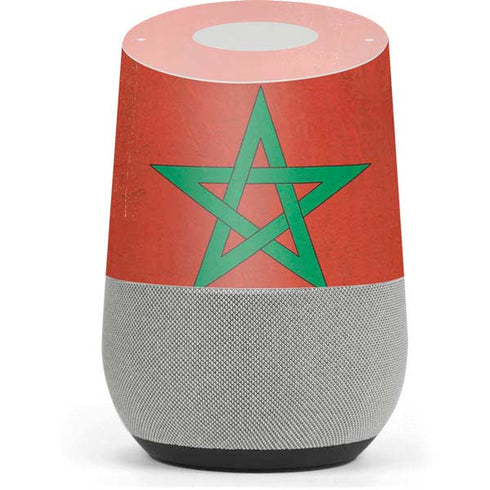 Morocco Flag Distressed Google Home Skin