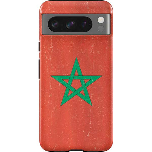 Morocco Flag Distressed Google Pixel 8 Pro Impact Case