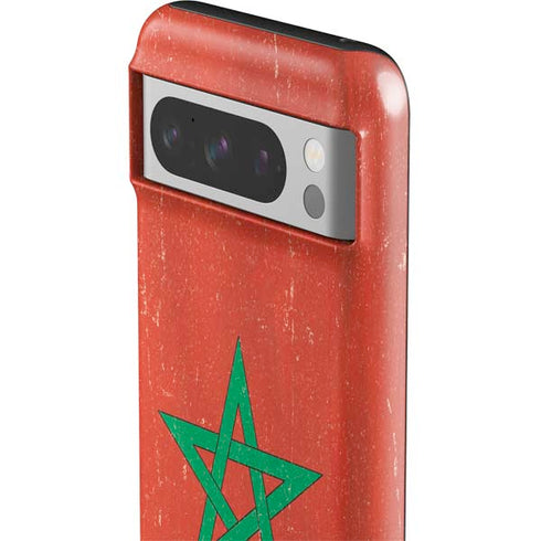 Morocco Flag Distressed Google Pixel 8 Pro Impact Case