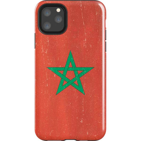Morocco Flag Distressed iPhone 11 Pro Max Impact Case