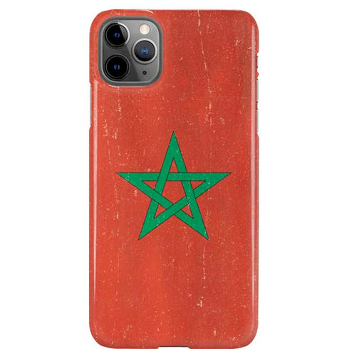 Morocco Flag Distressed iPhone 11 Pro Max Lite Case