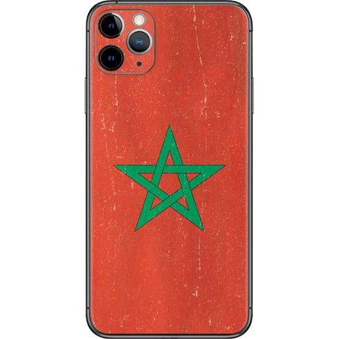 Morocco Flag Distressed iPhone 11 Pro Max Skin