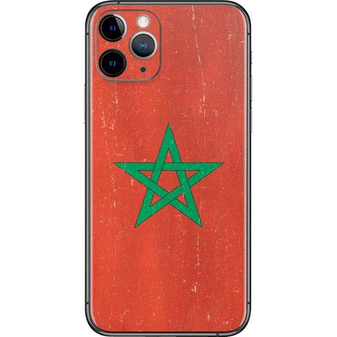 Morocco Flag Distressed iPhone 11 Pro Skin