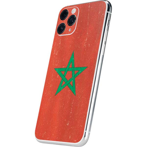 Morocco Flag Distressed iPhone 11 Pro Skin