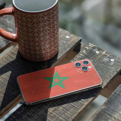 Morocco Flag Distressed iPhone 11 Pro Skin