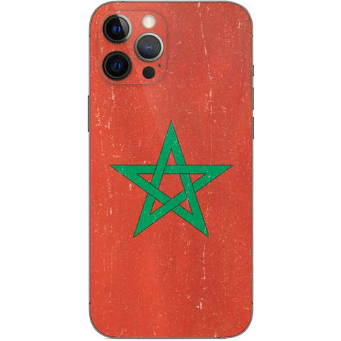 Morocco Flag Distressed iPhone 12 Pro Max Skin