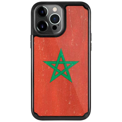Morocco Flag Distressed iPhone 13 Pro Cargo Case