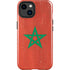 Morocco Flag Distressed iPhone 14 Plus Impact Case