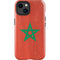 Morocco Flag Distressed iPhone 15 Plus Impact Case