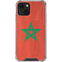 Morocco Flag Distressed iPhone 14 Plus Clear Case
