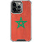 Morocco Flag Distressed iPhone 15 Pro Clear Case