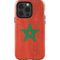 Morocco Flag Distressed iPhone 14 Pro Impact Case