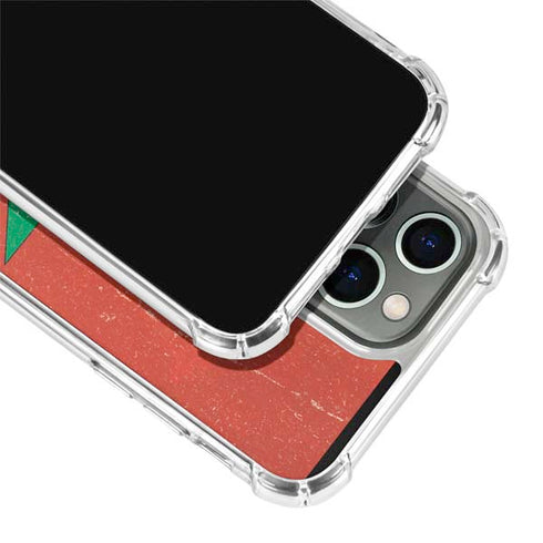 Morocco Flag Distressed iPhone 15 Pro Max Clear Case