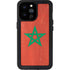 Morocco Flag Distressed iPhone 14 Pro Max Waterproof Case