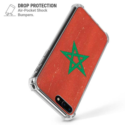 Morocco Flag Distressed iPhone 7/8 Plus Clear Case