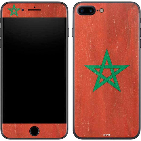 Morocco Flag Distressed iPhone 7 Plus Skin