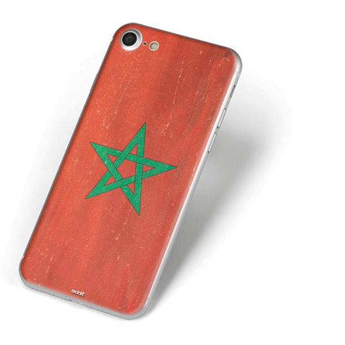 Morocco Flag Distressed iPhone 7 Skin