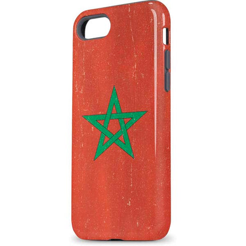 Morocco Flag Distressed iPhone 8 Pro Case