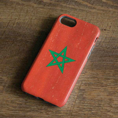 Morocco Flag Distressed iPhone 8 Pro Case