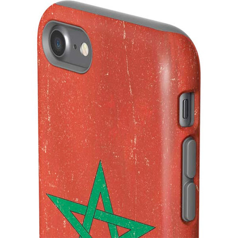 Morocco Flag Distressed iPhone SE (2nd & 3rd Gen) Pro Case