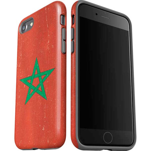 Morocco Flag Distressed iPhone SE (2nd & 3rd Gen) Pro Case