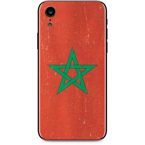 Morocco Flag Distressed iPhone XR Skin
