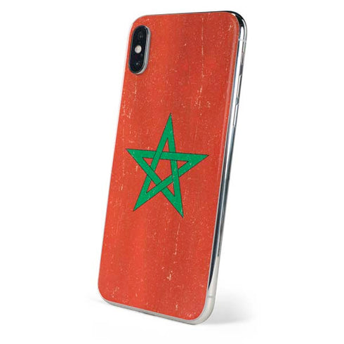 Morocco Flag Distressed iPhone XS Max Skin