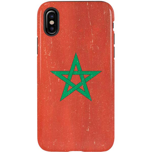 Morocco Flag Distressed iPhone XS Pro Case