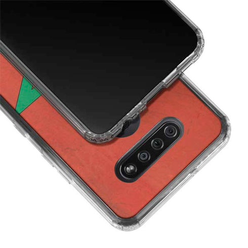 Morocco Flag Distressed LG K51/Q51 Clear Case