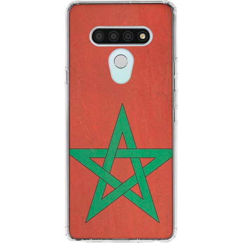 Morocco Flag Distressed LG Stylo 6 Clear Case