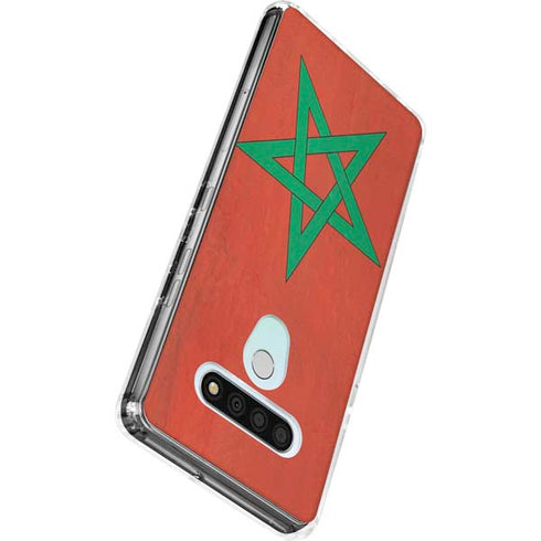 Morocco Flag Distressed LG Stylo 6 Clear Case