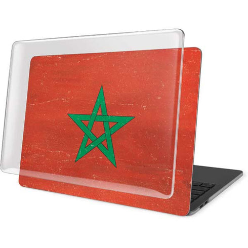 Morocco Flag Distressed MacBook Pro 16in (2019-20) Case plus Skin