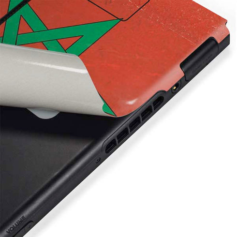 Morocco Flag Distressed Nintendo Switch Bundle Skin