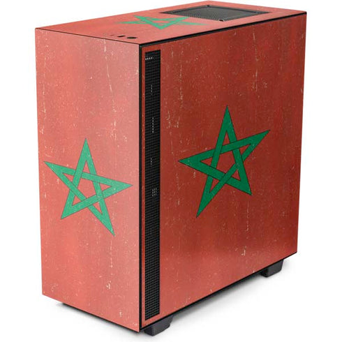 Morocco Flag Distressed NZXT H510 Compact ATX Mid-Tower Case Skin