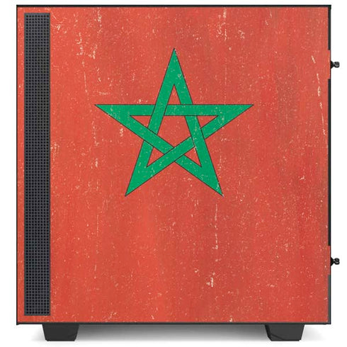 Morocco Flag Distressed NZXT H510 Compact ATX Mid-Tower Case Skin