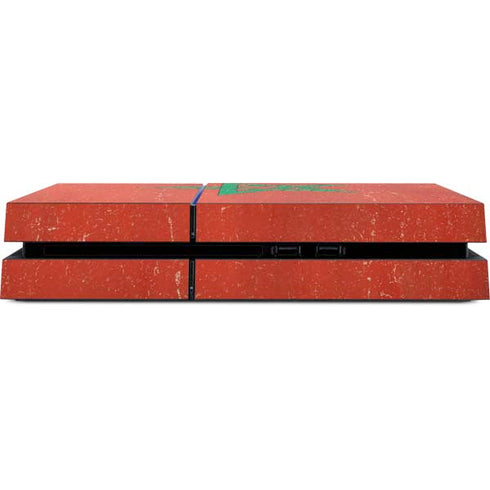 Morocco Flag Distressed PS4 Console Skin