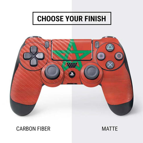 Morocco Flag Distressed PS4 Controller Skin