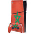 Morocco Flag Distressed PS5 Slim Digital Edition Console Skin