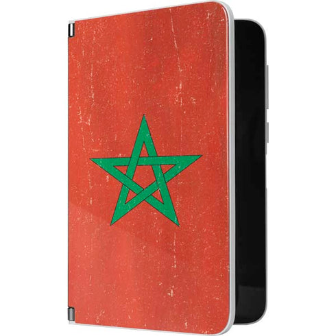 Morocco Flag Distressed Surface Duo Skin